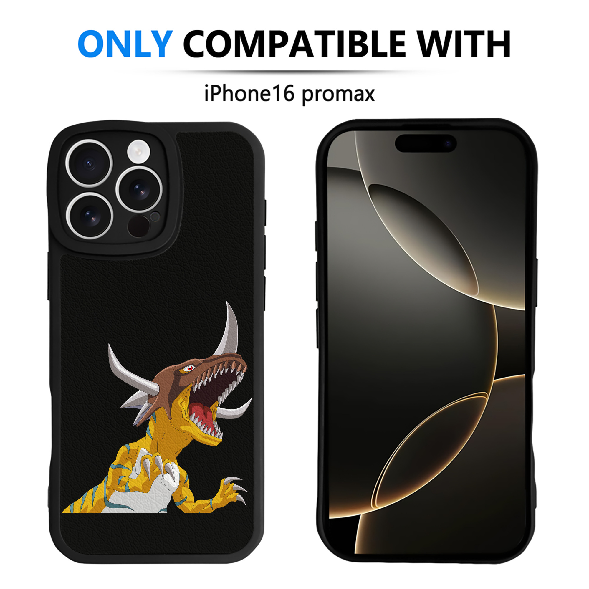 （画像用） Digimon デジタルモンスター/デジモン 【iPhone 16シリーズ対応】シリコンスマホケース（レザー調） 材質：シリコン